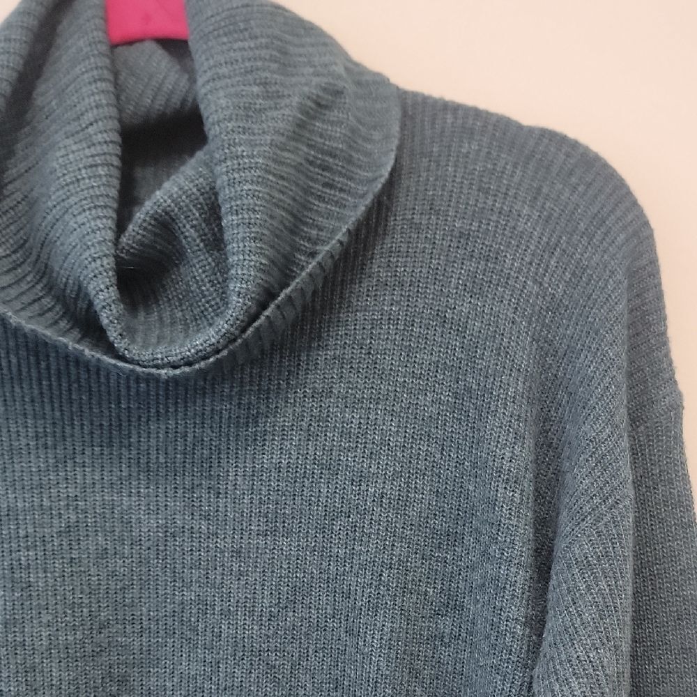 Madewell Cowl Neck Sweater Blue Size M Clean Girl - Picture 5 of 14
